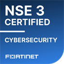 NSE 3 Certified in Cybersecurity badge